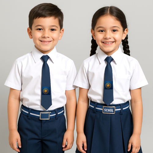 Home 5 White School Shirt